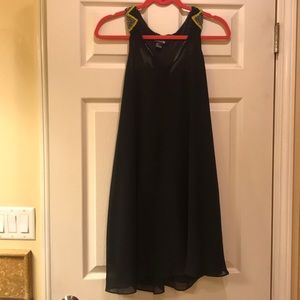 Beautiful beaded black shift dress!